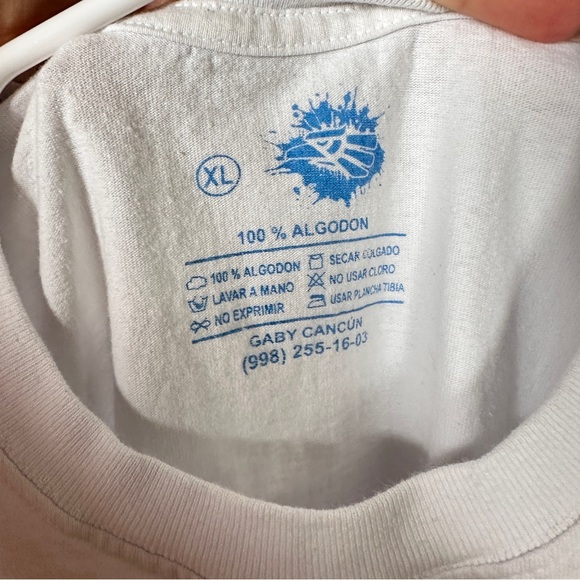 Gaby Cancún “Jaguar Warrior” Graphic Tee XL White Mexico Souvenir / Aztec Art - Picture 6 of 7